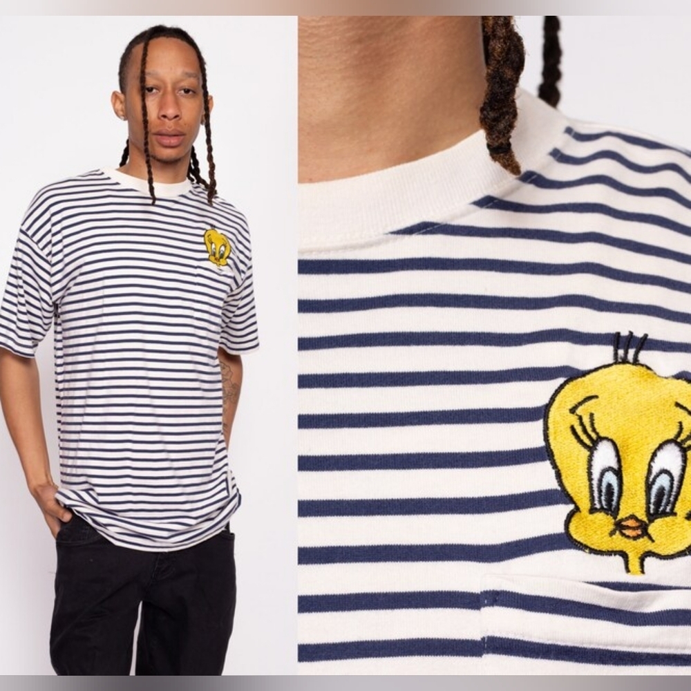 Acme Clothing 90s Tweedy Bird Striped Tee Size M